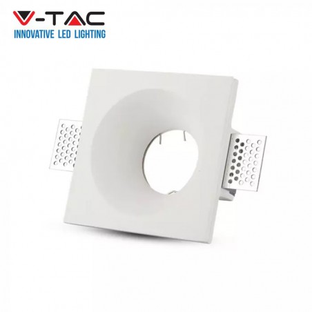 Portafaretto V-Tac in gesso bianco sku 3641 quadrato GU10 GU5.3