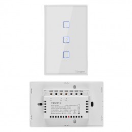 Interruttore Sonoff 3 touch WiFi senza fili compatibile con Alexa e Google Home