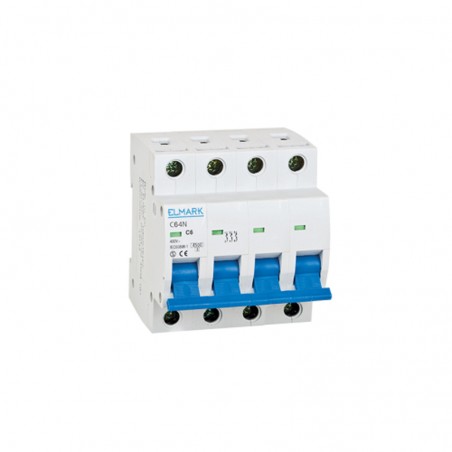 Interruttore 32A magnetotermico 4 poli TIPO C 4P 6000A 4M Elmark