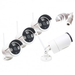 KIT VIDEOSORVEGLIANZA + HD 1TB WIRELESS FULL HD IP 4 TELECAMERE 2 MPX 1000 GB WIFI