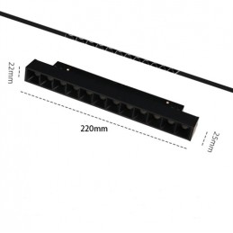 Lampada a griglia LED magnetica 48V DC 12W per binario ad incasso