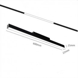 Barra LED magnetica 48V DC 20W per binario ad incasso opaco traslucido