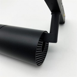 Faretto LED 20w 48v DC magnetico per binario ad incasso direzionabile nero