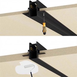 Binario magnetico 2 metri 48v ad incasso a scomparsa nero