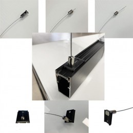 Cavi di acciaio per sospensione di binario magnetico 48v 2 cavi