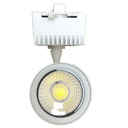 Faretto LED Bianco a binario 20W 4000k Monofase faro super compatto LED COB