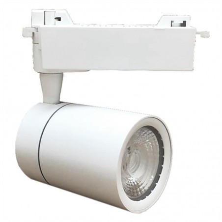 Faretto LED Bianco a binario 20W 4000k Monofase faro super compatto LED COB