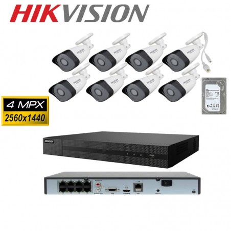 Kit videosorveglianza Hikvision, con 8 telecamere da 4mpx IP POE