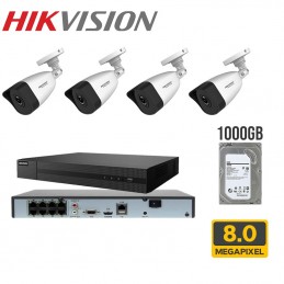 Kit videosorveglianza Hikvision, con 4 telecamere da 8mpx IP POE