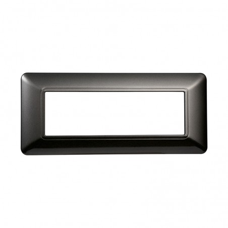 PLACCA 6  POSTI MATIX ETTROIT ACCIAIO SCURO MT83607