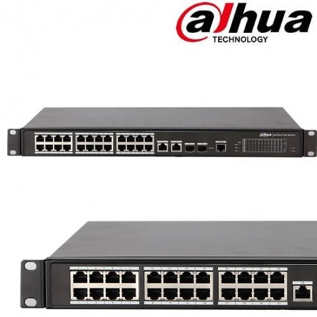 Switch Industriale PoE 24 Porte + 2 SFP Dahua - PFS4226-24ET-240