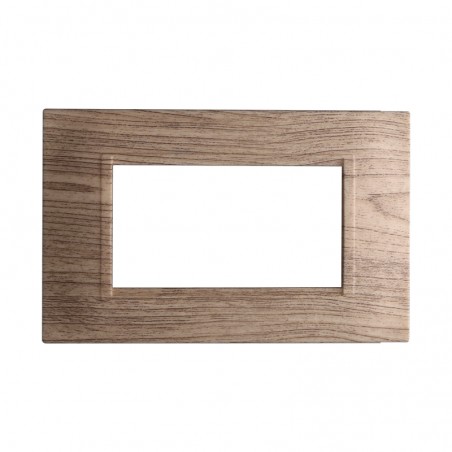 PLACCA 4 POSTI LEGNO SCURO QUADRATA LIVING ETTROIT LN89405