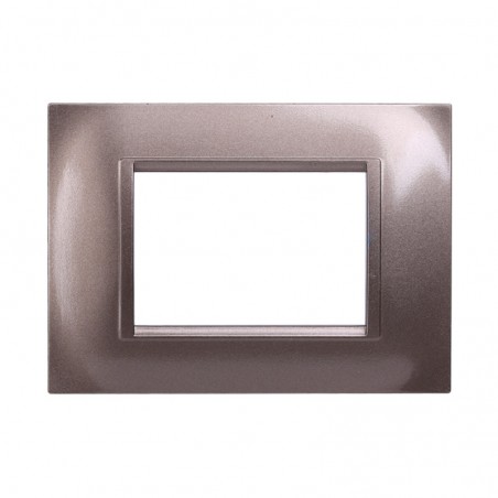 PLACCA 3 POSTI ACCIAIO BRONZATO QUADRATA LIVING ETTROIT LN89310
