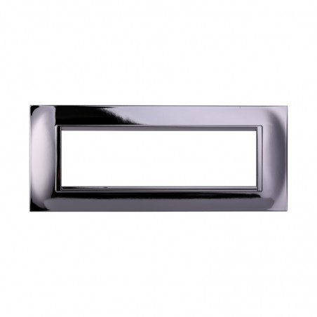 PLACCA 7 POSTI CROMATO LUCIDO QUADRATA LIVING ETTROIT LN89713
