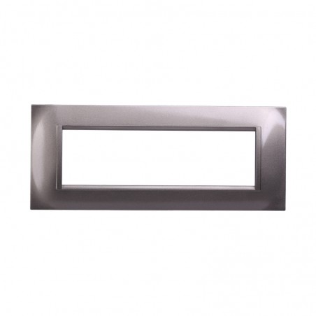 PLACCA 7 POSTI QUADRATA TITANIO LIVING ETTROIT LN89708