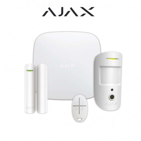 StarterKit Cam Plus ASP kit allarme wireless Ajax (Hub 2 Plus + MotionCam + DoorProtect + SpaceControl) AJ 38174