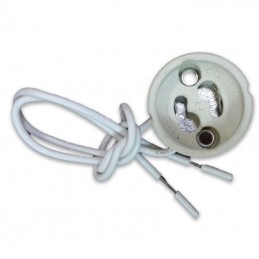 V-TAC Portalampada GU10 in Ceramica con Cavo in Silicone (pz singolo) sku 3423