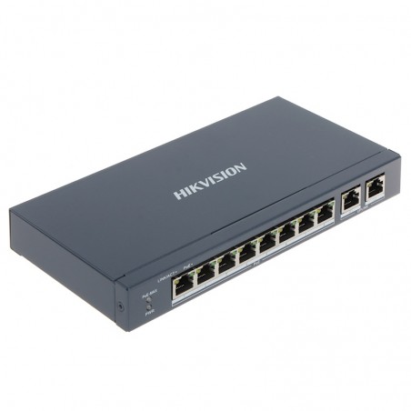 Switch  HIKVISION 8 PooE 10-100 + 2 Porte Gigabit Max 60W DS-3E0310P-E/M
