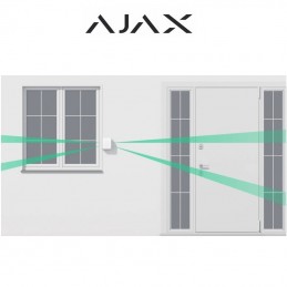 DualCurtain Outdoor Rilevatore di movimento wireless a tenda doppio fascio da esterno con antimascheramento Pet Immune AJ 39055