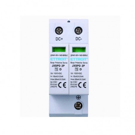Scaricatore Di Sovratensione FOTOVOLTAICO DC bassa tensione 2p 20KA 1000v JX6276