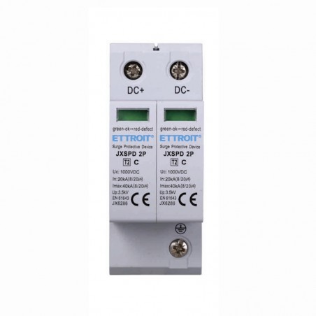 Scaricatore Di Sovratensione FOTOVOLTAICO DC bassa tensione 2p 40KA 1000v JX6286