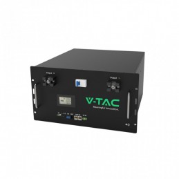 V-Tac Batteria di Accumulo 5.12kWh Litio-Ferro-Fosfato con BMS per inverter fotovoltaico (51.2V 100Ah)