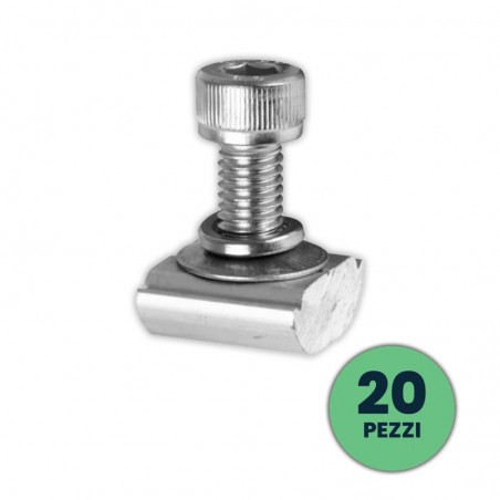 V-TAC 20*Dado TT per fissaggio pannelli fotovoltaici VT-450 VT-545 sku 11392