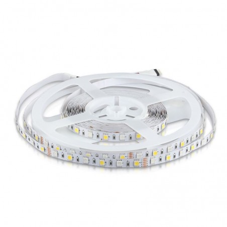 V-TAC Strip LED SMD5050 8W/m 5m 60 LED/m 12V RGB + 4000K IP20 10mm sku 212552