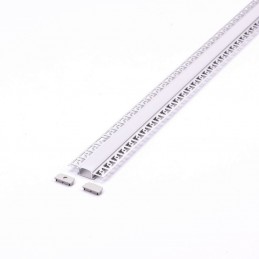 V-TAC Profilo Lineare da Incasso Cartongesso per Strip LED Alluminio Silver con Copertura Opaca 2000x61.5x14mm Sku 3359