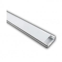 V-TAC Profilo Lineare per Strip LED fino a 21.5mm, Alluminio Silver con Copertura Opaca 2000x23.5x9.8mm sku 3352