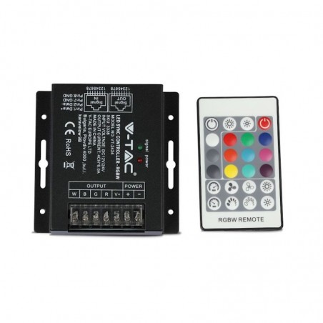 V-TAC Controller per Strip LED RGB+W Dimmerabile Porta RJ45 con Telecomando 24 Tasti sku 3338