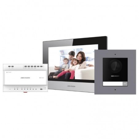 Hikvision DS-KIS702Y Kit Videocitofono 2 fili 7" touch Monofamiliare Espandibile Visibile da APP