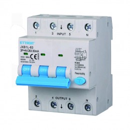 Interruttore magnetotermico Differenziale 3P+N 4 Moduli 63AH 380v 30MA 6KA JX266361