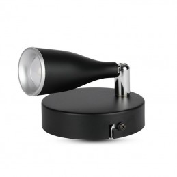 V-TAC Faretto LED da Muro 4,5W con Testa Orientabile Colore Nero 3000K IP20 sku 218263