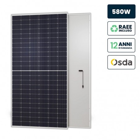 V-TAC Pannello Solare Fotovoltaico Modulo 580W OSDA Solar TIER-1, Monocristallino N-Type  IP68 2278x1134x35mm sku 12295