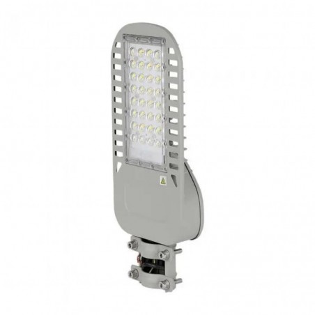 V-TAC PRO Armatura Stradale LED Chip Samsung Slim 50W 135LM/W 6850 Lumen Grigio 4000K IP65 sku 21958
