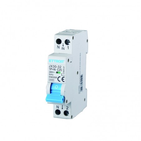 Interruttore Magnetotermico 1P+N 25AH 220v 1 Modulo 6KA JX152560