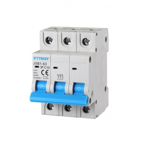 Interruttore magnetotermico 3P 10AH 380v 6ka JX131060