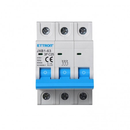 Interruttore magnetotermico 3P 25AH 380v 6ka JX132560
