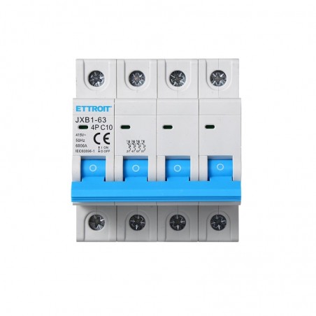 Interruttore magnetotermico 4P 10AH 380v 6ka JX141060