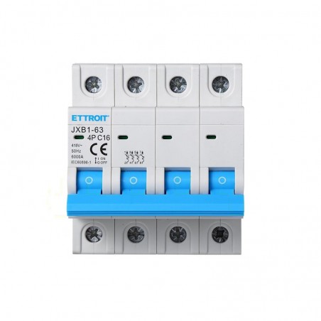 Interruttore magnetotermico 4P 16AH 380v 6ka jx141660