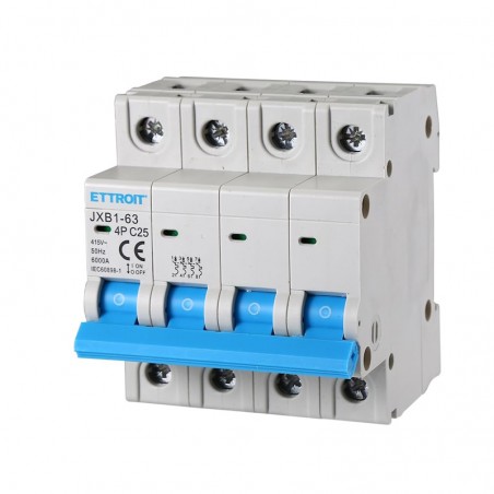 Interruttore magnetotermico 4P 25AH 380v 6ka JX142560