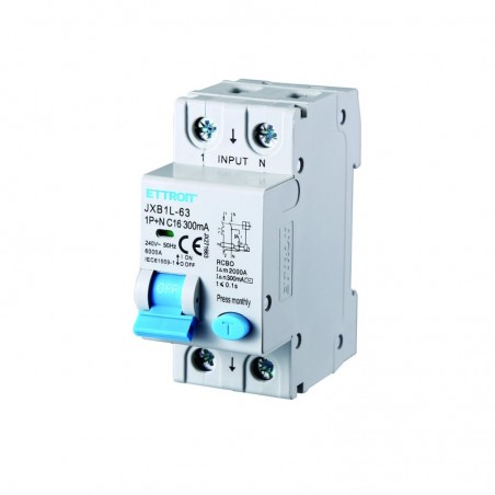 Magnetotermico Differenziale 1P+N 16AH 300mA 220v 2 M0duli  JX271663