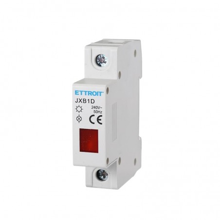 Spia Indicatore luminoso Modulare DIN Rosso JXB1D-16