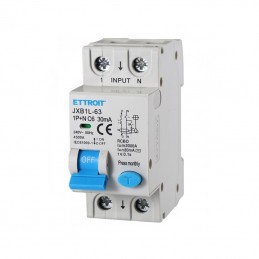 Magnetotermico Differenziale 1P+N 6AH 30mA 220v 2 Moduli JX270661