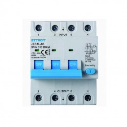 Magnetotermico Differenziale 3P+N 10AH 300mA 380V 6KA JX261063