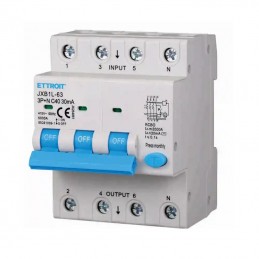 Magnetotermico Differenziale 3P+N 40AH 30mA 380V 6KA JX264061