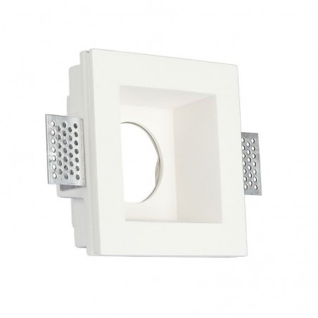 V-TAC Portafaretto LED da Incasso Quadrato GU10 e GU5.3 (MR16) Corpo in Gesso Bianco sku 3649