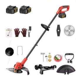 Tosa Erba WEEKITOOL 6"/9" Brush Less 6000 RPM 110-140 CM Con 2 Batterie a 21V 4.0A
