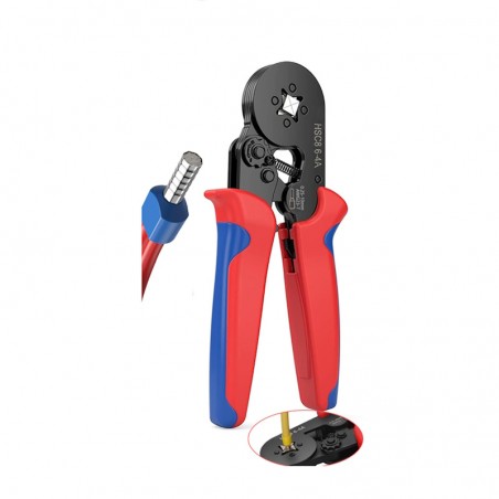 Pinza a Crimpare Autoregolante Per Estremità Cavo Maniche Crimpatrice Per Puntalini Fino a 6mm HSC8 6 – 4